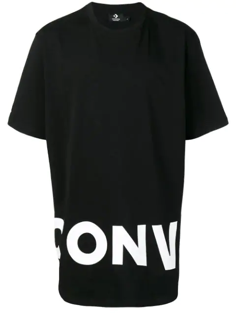 Converse Oversized Crewneck T-shirt In Black | ModeSens