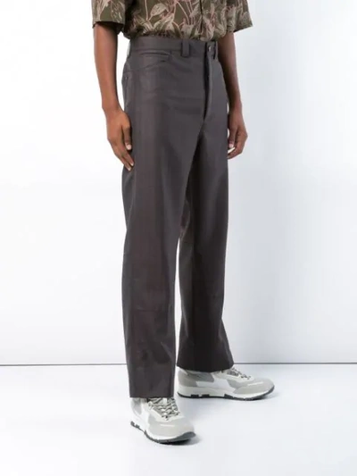 Shop Lanvin Straight Trousers In Brown