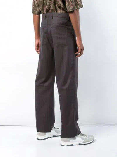 Shop Lanvin Straight Trousers In Brown