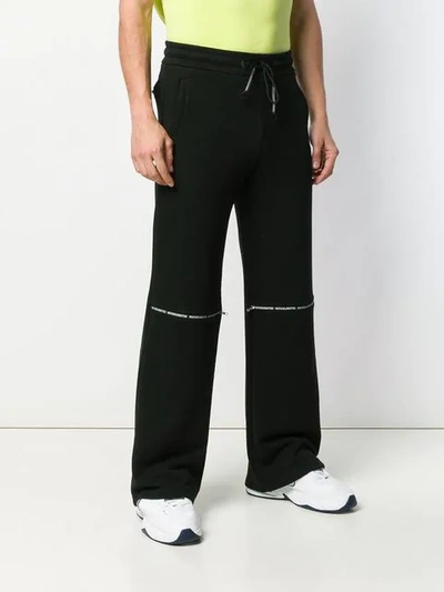 Shop Wwwm Drawstring Wide Leg Trousers In Black