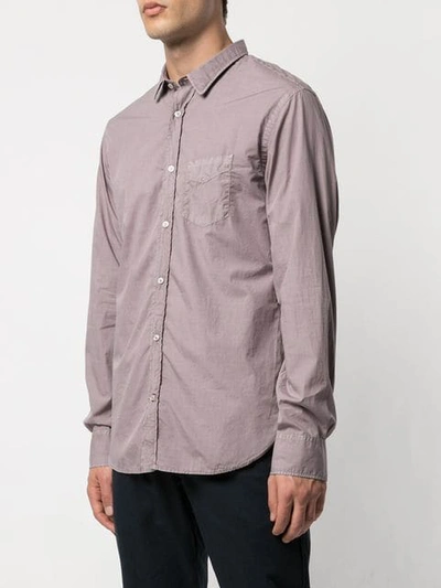 Shop Officine Generale Faded-effect Shirt In Purple