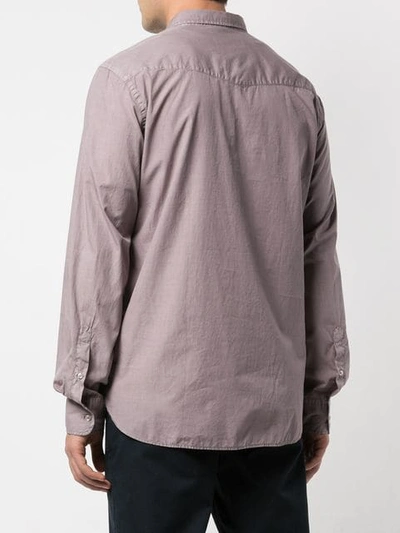Shop Officine Generale Faded-effect Shirt In Purple