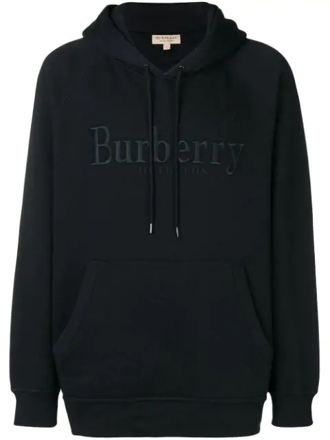 Burberry Embroidered Logo Jersey Hoodie 