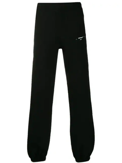 Shop Off-white Logo Jogging Trousers In Black