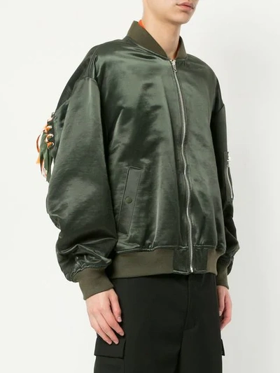 Shop Yoshiokubo Ma-1 Bomber Jacket In Green