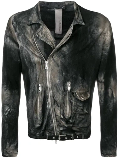 Shop Giorgio Brato Distressed Biker Jacket In Black