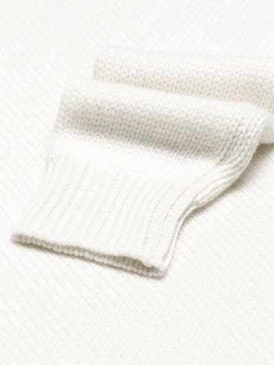 Shop Saint Laurent Slim Fit Crewneck Sweater In White