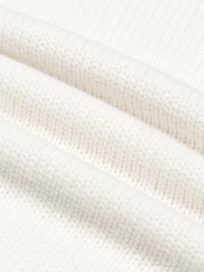 Shop Saint Laurent Slim Fit Crewneck Sweater In White
