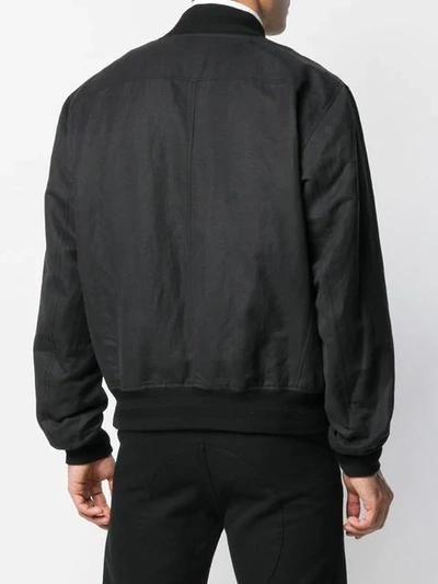 Shop Ann Demeulemeester Reversible Bomber Jacket In Black