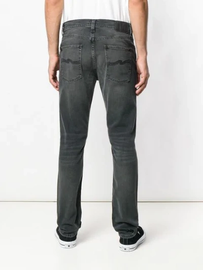 Shop Nudie Jeans Classic Slim-fit Jeans In Grey