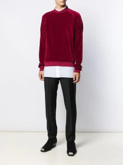 Shop Haider Ackermann Textured Sweatshirt In Red