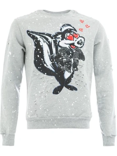Shop Domrebel Skunk Sweatshirt In Grey
