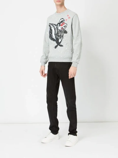 Shop Domrebel Skunk Sweatshirt In Grey