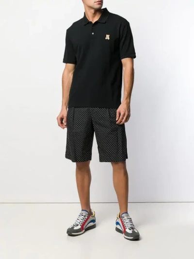 MOSCHINO TEDDY PATCH POLO SHIRT - 黑色