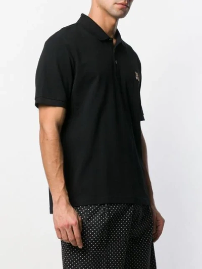 Shop Moschino Teddy Patch Polo Shirt - Black