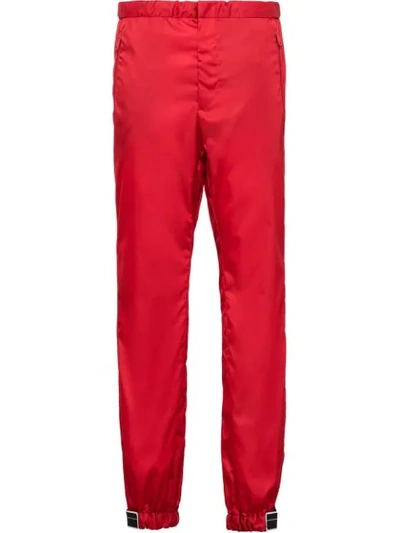 Shop Prada Straight-leg Trousers In Red