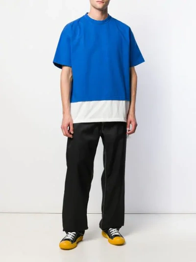 Shop Marni Block Colour T-shirt In Blue