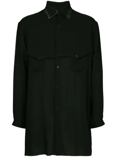 Shop Yohji Yamamoto Chest Pockets Shirt In Black