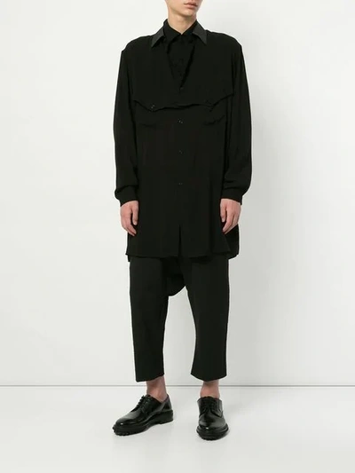 Shop Yohji Yamamoto Chest Pockets Shirt In Black