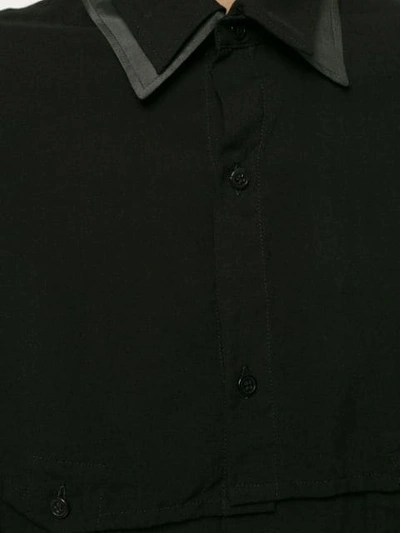 Shop Yohji Yamamoto Chest Pockets Shirt In Black