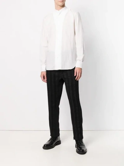 Shop Ann Demeulemeester Plain Button Shirt In White