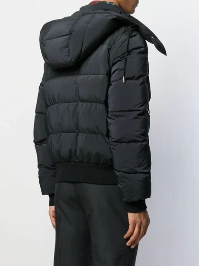 Shop Alexander Mcqueen Tartan Layered Puffer Jacket In Black
