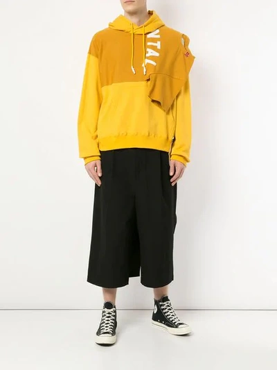 Shop Miharayasuhiro Hooded Sweatshirt In Yellow