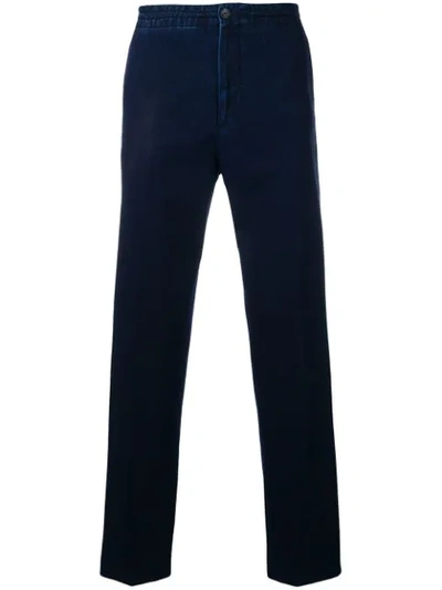 Shop Ermenegildo Zegna Straight-leg Trousers - Blue