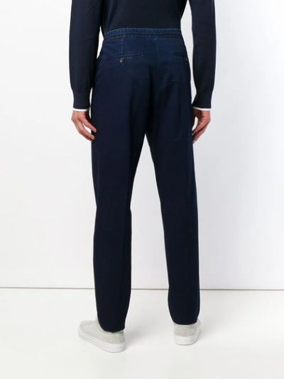 Shop Ermenegildo Zegna Straight-leg Trousers - Blue