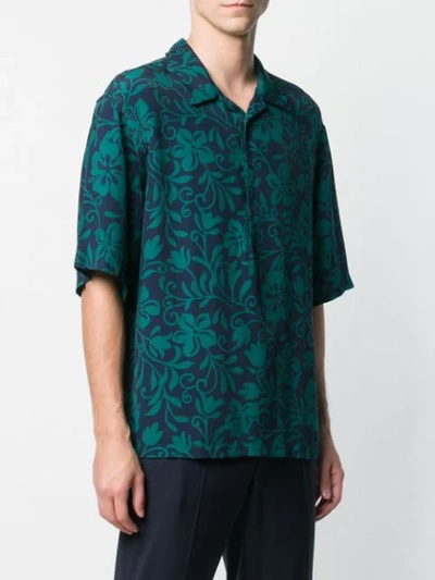 Shop Barena Venezia Barena Floral Short-sleeve Shirt - Green