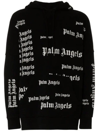 PALM ANGELS LOGO全棉连帽衫 - 黑色