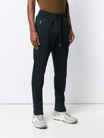 Shop Dolce & Gabbana Tapered Track Pants In Blue