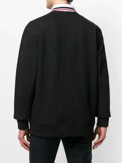 Shop Burberry Crest Patch Sweatshirt In Black