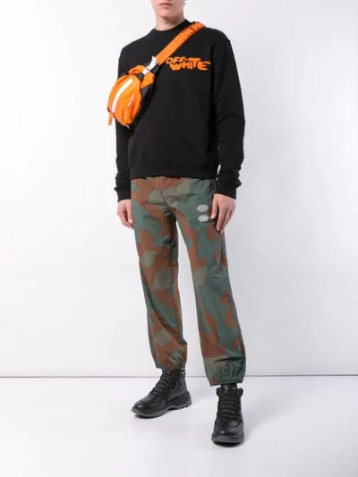 Shop Off-white Camouflage Print Track Pants In Green