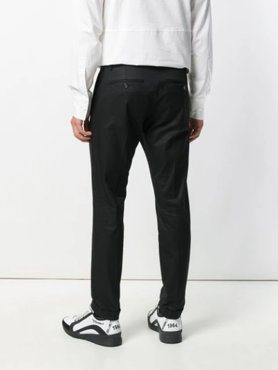 slim-fit tailored trousers