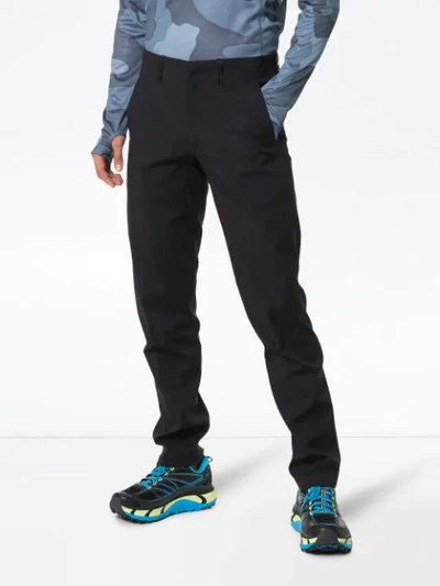 Shop Arc'teryx Indisce Straight Leg Trousers In Black