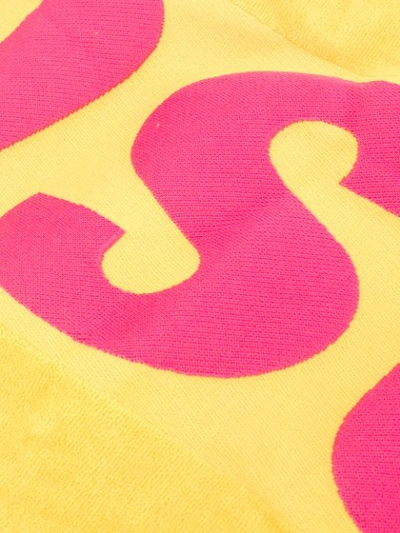 Shop Dsquared2 Logo Beach Towel In Yellow