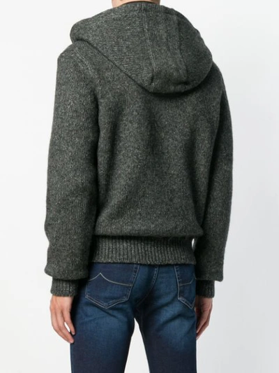 Shop Jacob Cohen Hooded Jacket - Grey