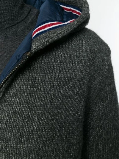 Shop Jacob Cohen Hooded Jacket - Grey