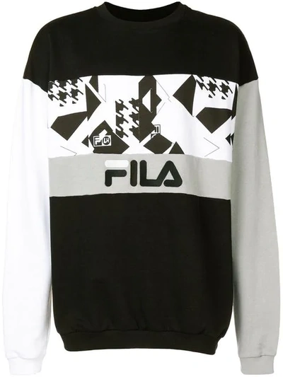 Shop Liam Hodges X Fila Printed Sweatshirt In Black
