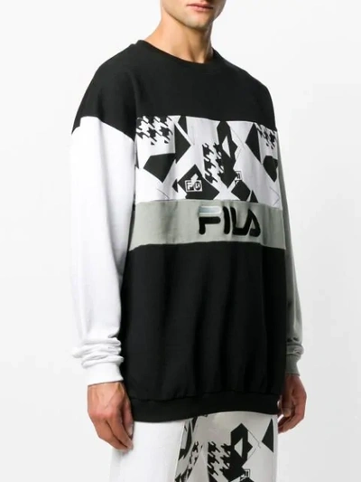 Shop Liam Hodges X Fila Printed Sweatshirt In Black