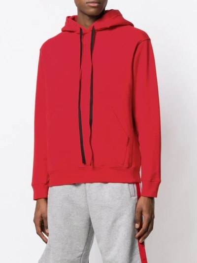 Shop Ben Taverniti Unravel Project Tie Knot Hoodie In Red