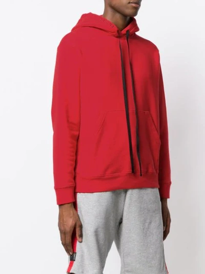 Shop Ben Taverniti Unravel Project Tie Knot Hoodie In Red