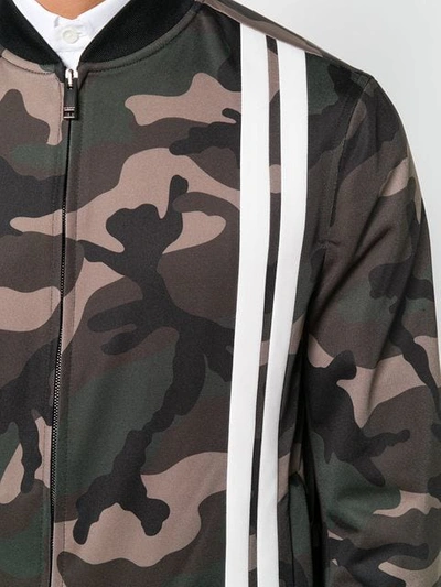 Shop Valentino Camouflage Track Jacket In Green