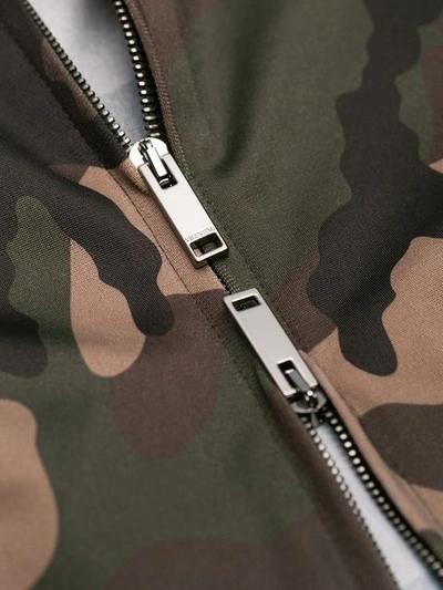 Shop Valentino Camouflage Track Jacket In Green