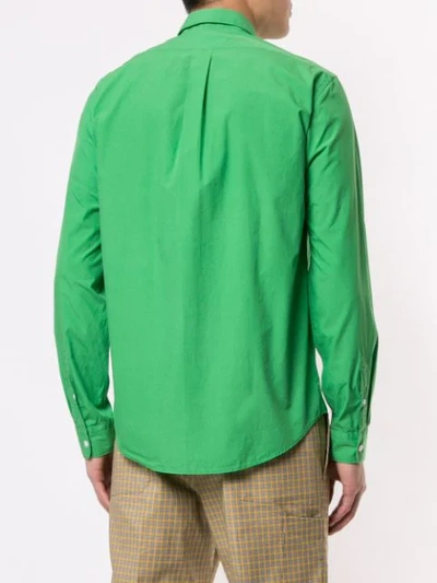 Shop Kenzo Tiger Oxford Shirt In Green