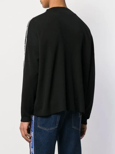 Shop Givenchy Logo Stripe Jumper In Black