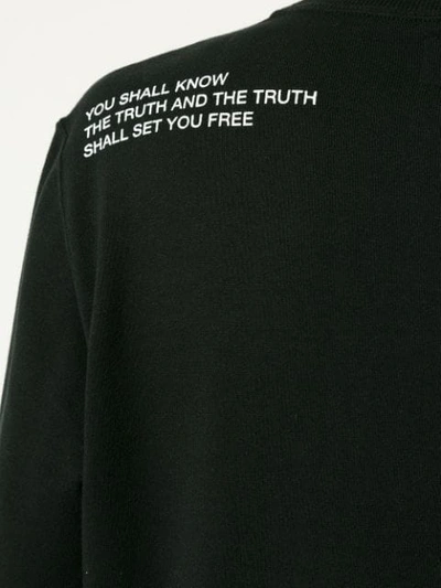 Shop Makavelic Jesus Print Sweatshirt In Black