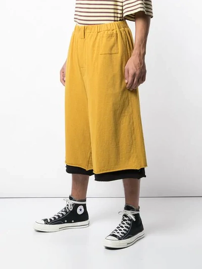 MARNI 层搭造型八分裤 - 黄色