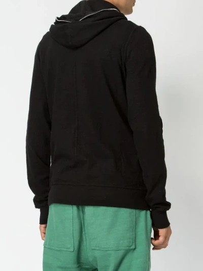 Shop Rick Owens Drkshdw Zipped Hoodie In Black